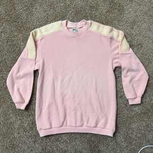Nike Women’s Pink & Cream Crewneck Sweater‎ Size Small